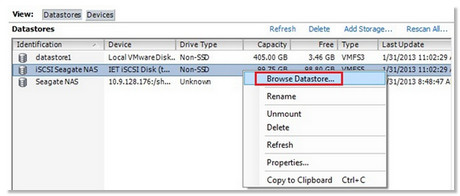 Business Storage NAS - How to Setup an NFS or iSCSI VMware