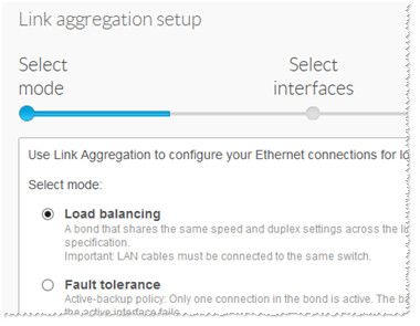 Link aggregation setup